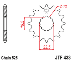 JTF433.15 15 T Front Sprocket