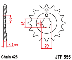 JTF255.14 Front Sprocket